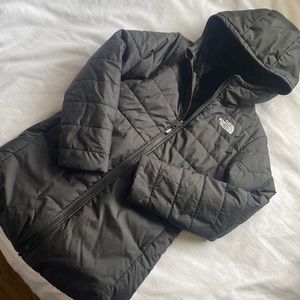 Girls S (7/8) NorthFace reversible long coat